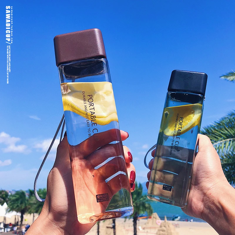 Милая новая квадратная чаша для чая молока фруктов воды бутылок напитков с