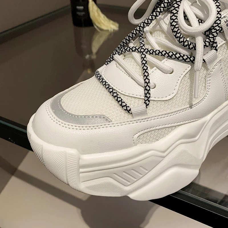 

Chunky Sneakers Women Fashion Mesh Height Increasing Shoes Platform Outdoor Casual Breathable Platform Shoes Women Basket Femme