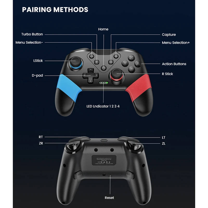 Wireless Bluetooth Gamepad for Nintendo Switch Controller Joystick Lite Android Phone PC Game | Электроника