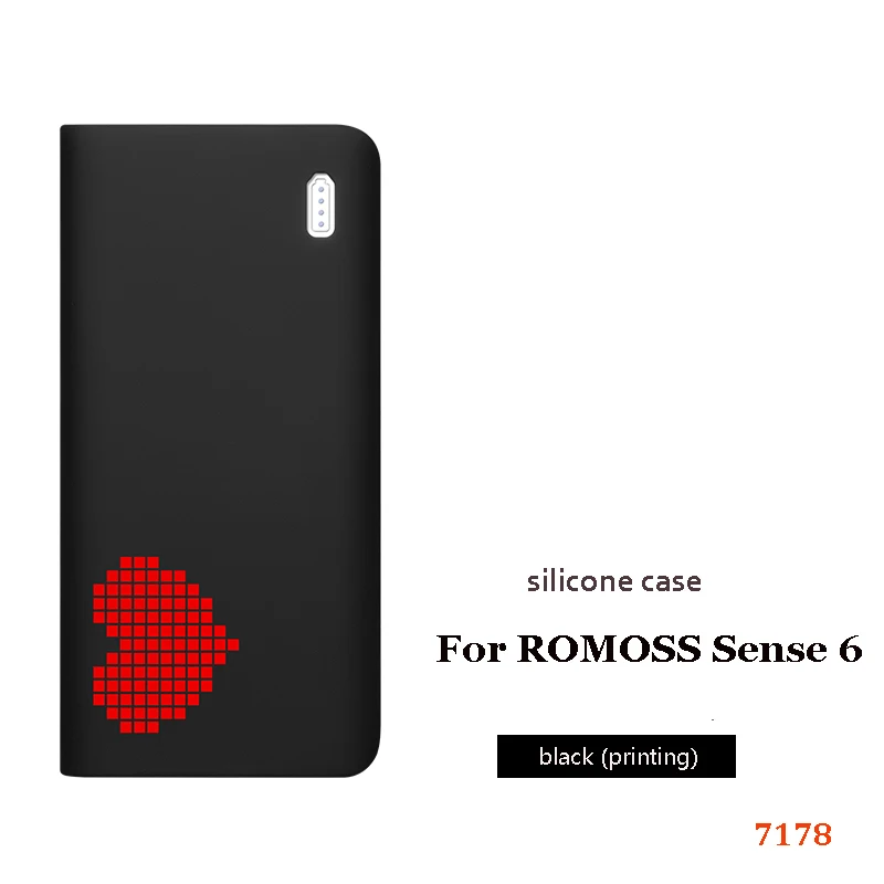 Силиконовый чехол для romoss sense 6, 20000 мА/ч, мобильный, мощный, мягкий, силиконовый, анти-столкновения, противоскользящий чехол, мобильный, мощный, кожаный чехол - Цвет: 6