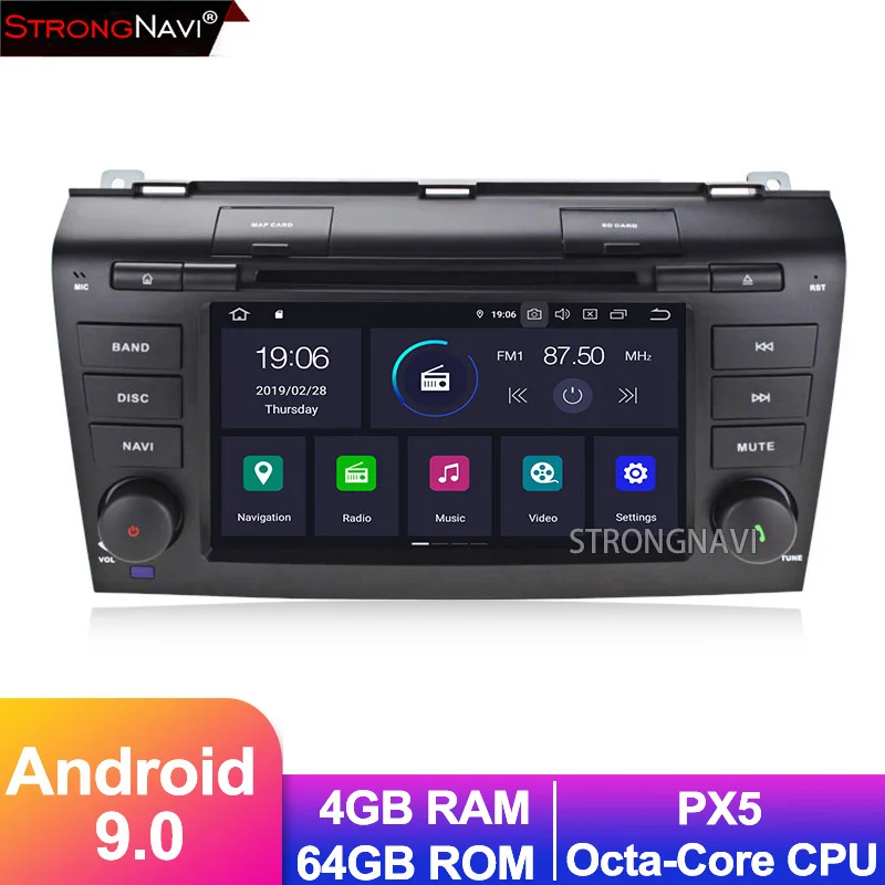 7 дюймов Android 9 0 Автомобиль Радио Стерео 4 ядра 2 din Автомобильный мультимедийный