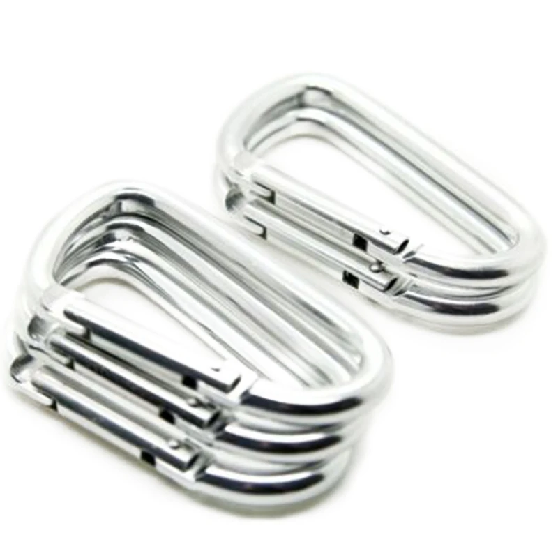 

1Pc 7cm Aluminum Alloy Carabiner Black D-Ring Key Chain Clip Camping Keyring Snap Hook Outdoor Travel Kit