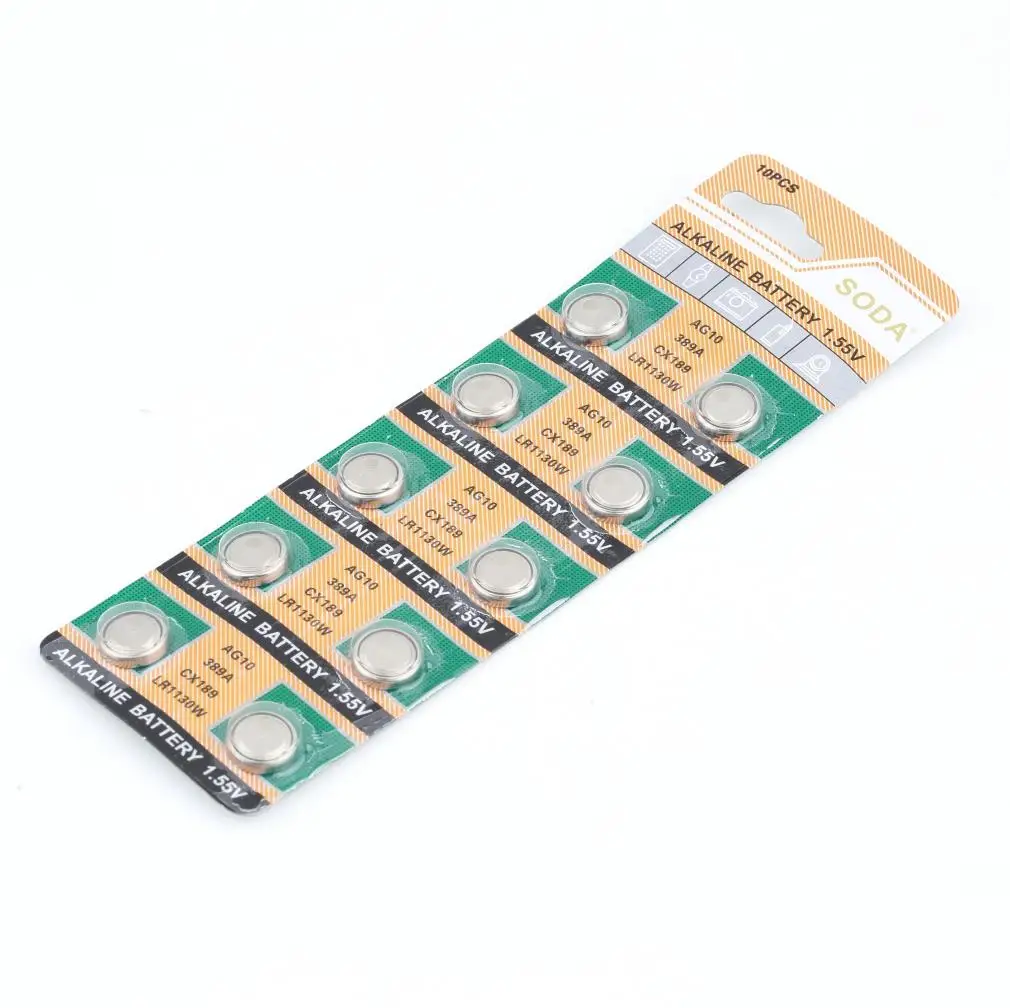 AG10 LR1130 389A LR54 L1131 189 щелочной аккумулятор Кнопка Батарея дропшиппинг|Часовые