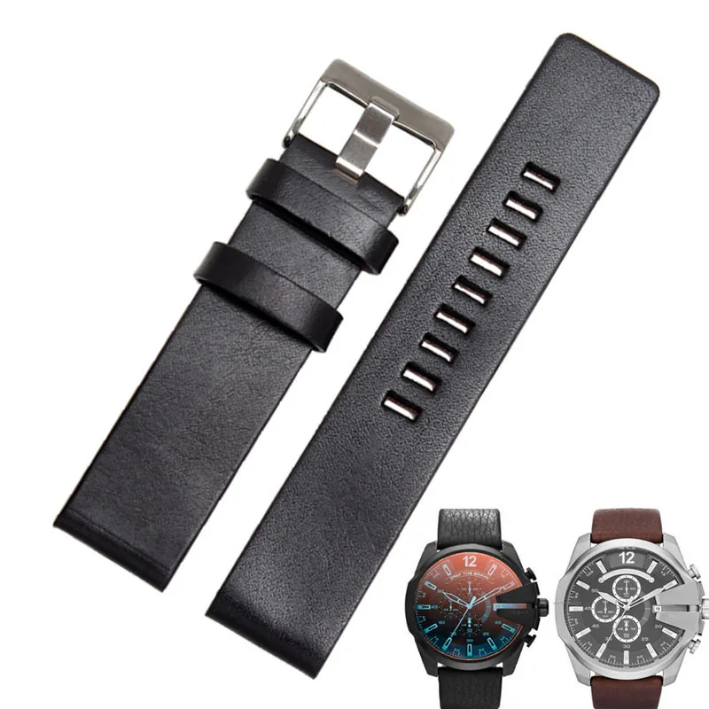 

Cow Leather strap for DIESEL watchband DZ7312 | DZ4323 | DZ7257 with stainless steel pin buckle strap 24 26 27 28 30mm flat band