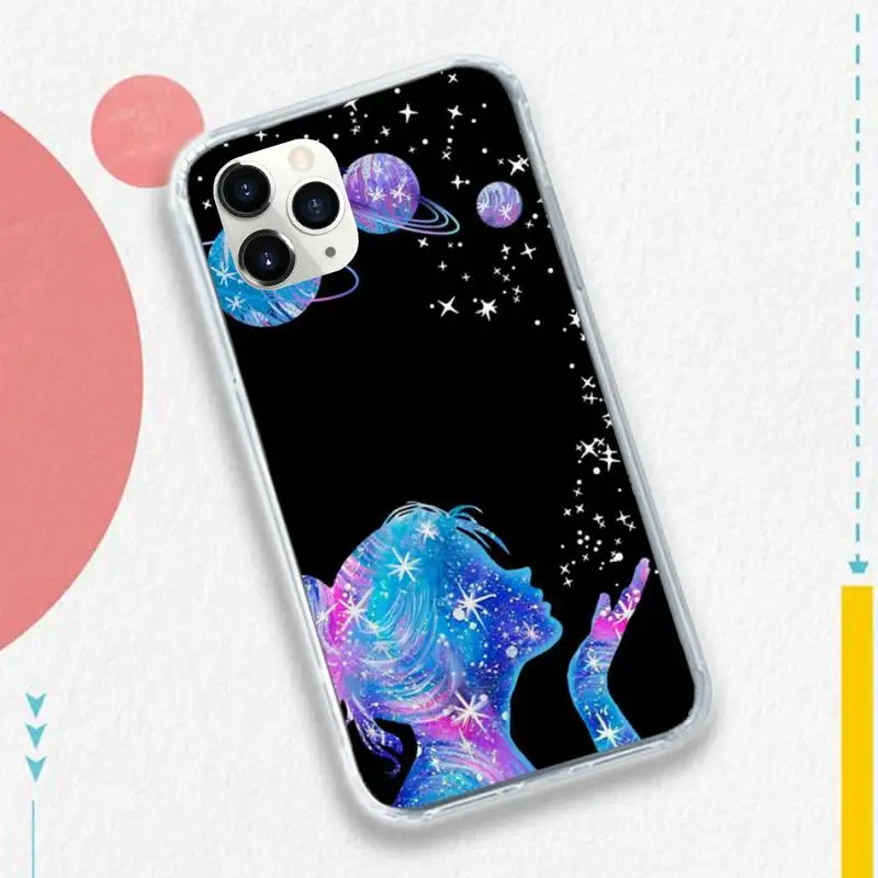 

Outer Space Planet Stars Spaceship Phone Case for iPhone 11 12 pro XS MAX 8 7 6 6S Plus X 5S SE 2020 XR
