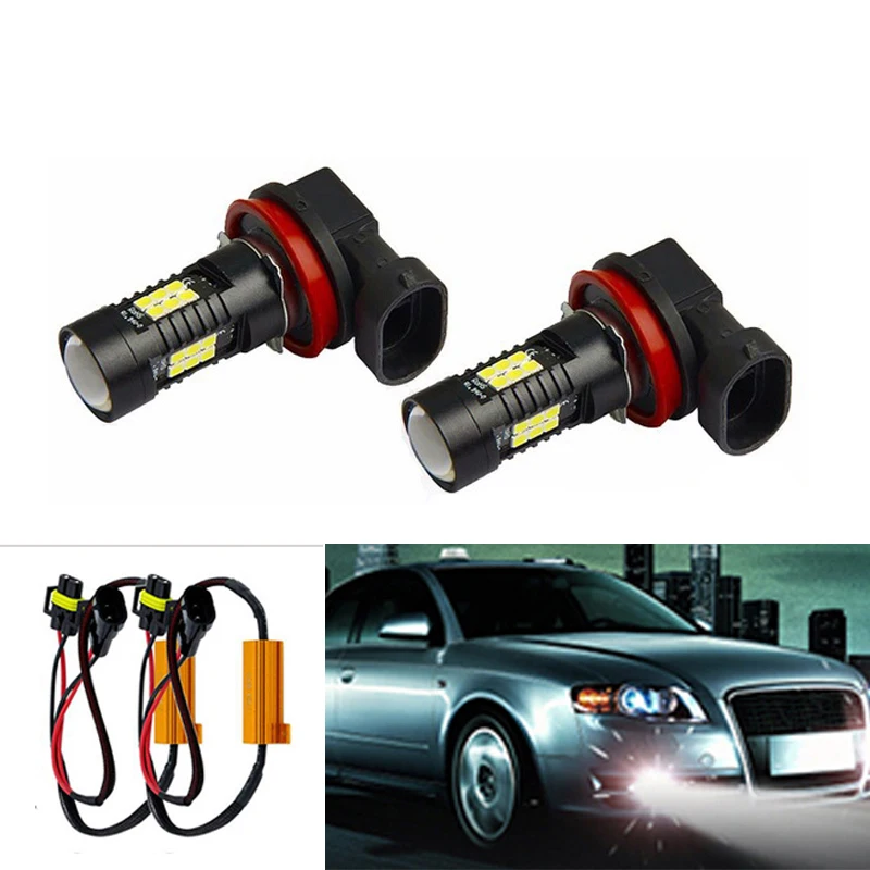 2x Супер Белый H8 H11 CREE чип светодиодные противотуманные фары для FORD MONDEO MK3 MK4 C-MAX S-MAX