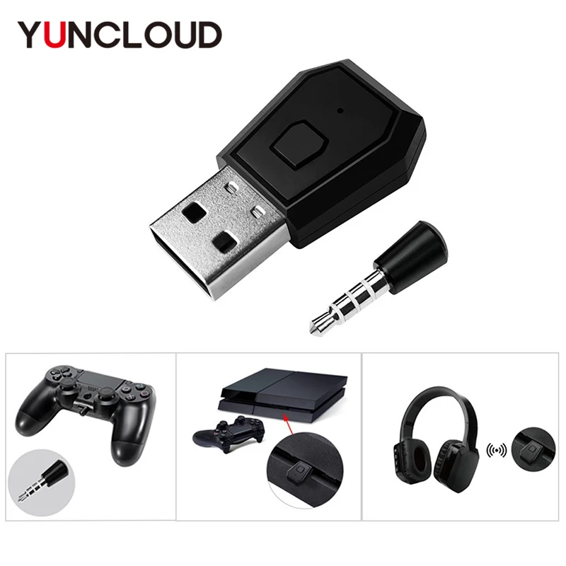 

PS4 Bluetooth dongle USB BT 3.5mm adapter for Play Station Stable Performance Hooking of Bluetooth Earphone Speaker etc