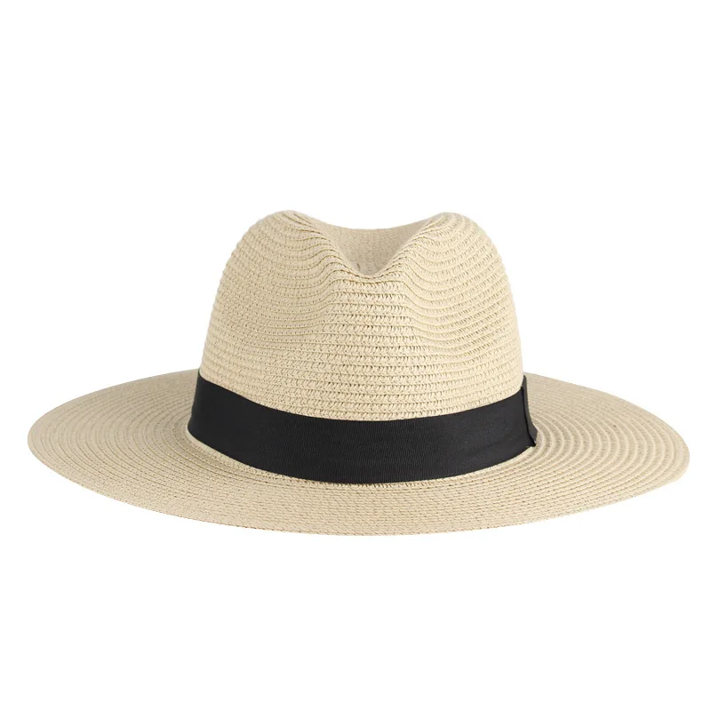 

Embroidery Custom Name Logo Summer Raffia Sunhat for Women Straw Panama Hat Free Shipping Fedora Custom Sun Hat