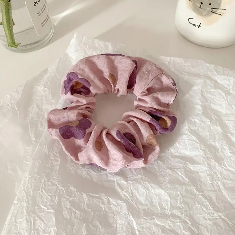 Цветочная ткань для девочек широкая резинка волос высокоэластичная лента