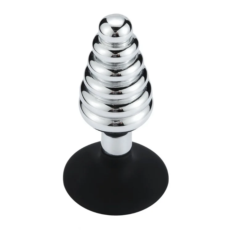 BEEGER Dark Hive металлическая и силиконовая ребристая Анальная пробка нижнее белье