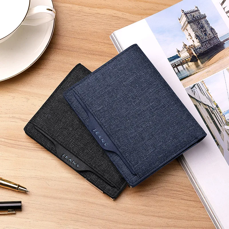 

Ultra thin leisure wallet men's multifunctional canvas credit card cover driver's license purse fashion card holder