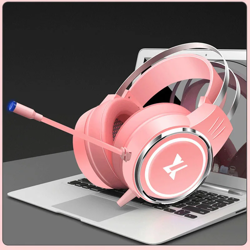 

Стерео игровая гарнитура 3,5 мм/USB объемный бас Игровые наушники с микрофоном светодиодный светильник для компьютера ПК геймер