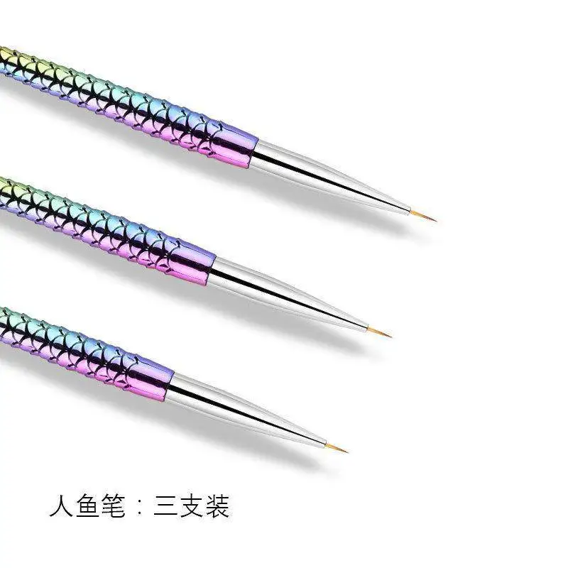 Украшение для ногтей кисть ручка 3 шт. маленькая картина с крючками линия ручки