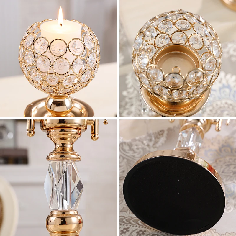 Роскошный подсвечник в европейском стиле свадебное украшение золотые