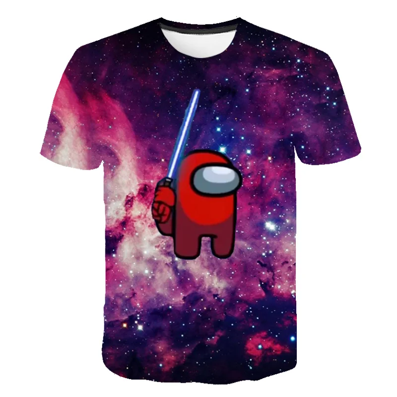 

3D printed cartoon clothes between us fun games baby boy summer clothes t-shirts casual clothes boys and girls