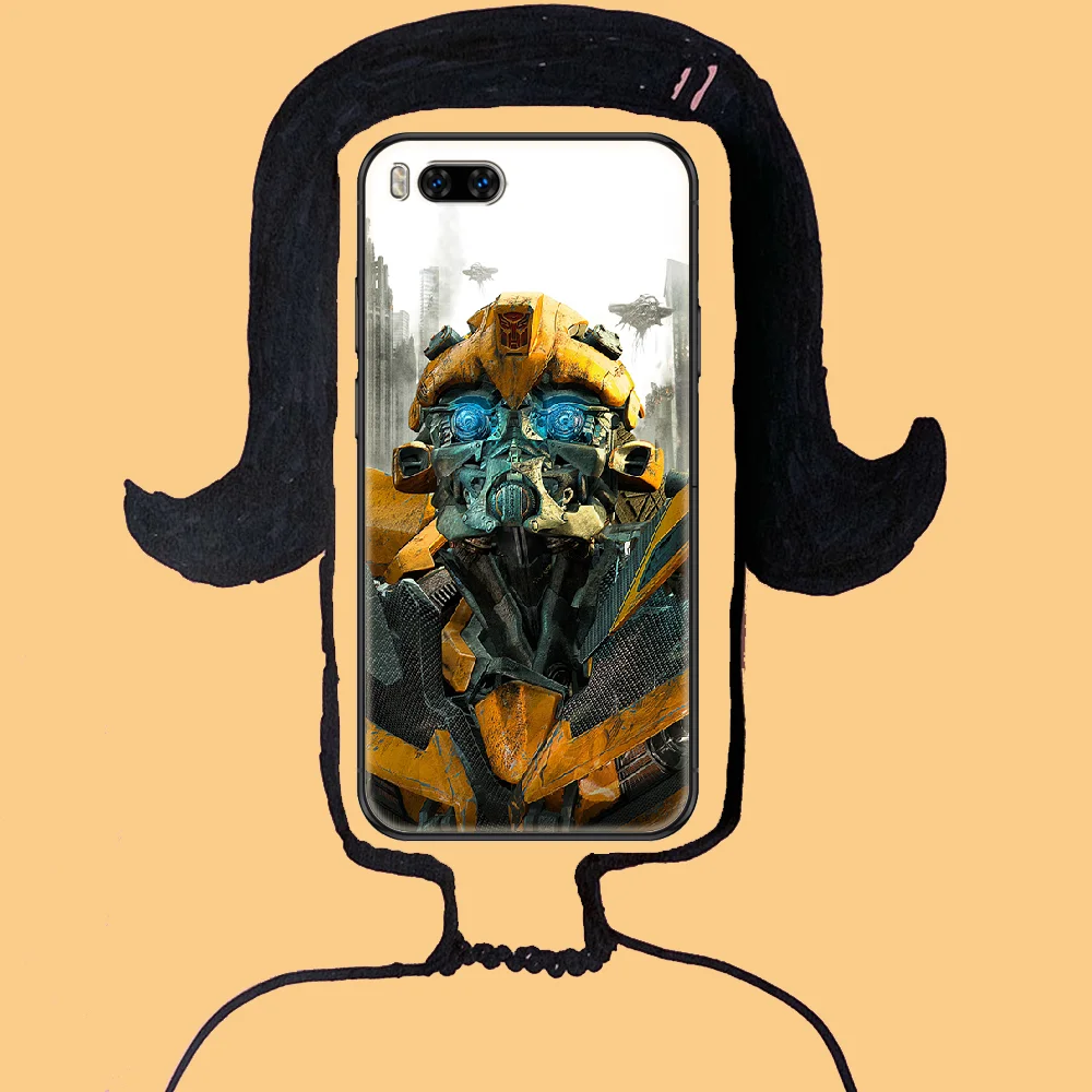 

Bumblebee Phone case For Xiaomi Mi Max Note 3 A2 A3 8 9 9T 10 Lite Pro Ultra black tpu prime art bumper painting Etui silicone