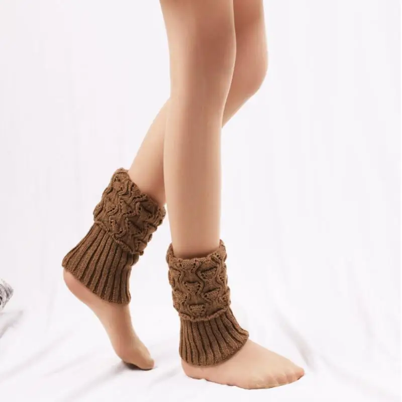 

Loose Style Boot Knee High Boot Stockings Leggings Gift Warm boots Lady Women Solid Candy Color Knit Winter Leg Warmers TSLM1