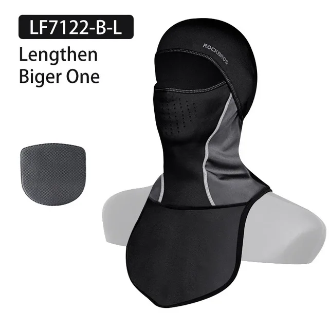 LF7122-B-L Теплая Флисовая Беговая полумаска для лица, защитная маска для лица с капюшоном для езды на велосипеде, лыжах, спорта на открытом воздухе, зимний шарф для защиты шеи, теплая маска - Цвет: LF7122-B-L