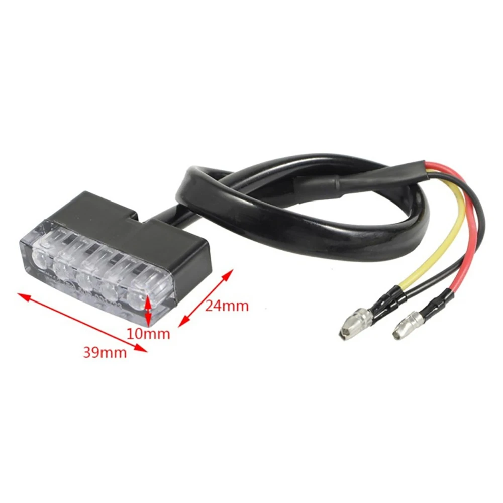 

12V Super Bright 5 LED Rear Running Stop Brake Light Waterproof Red License Plate Lamp For Motorbike ATV Bike