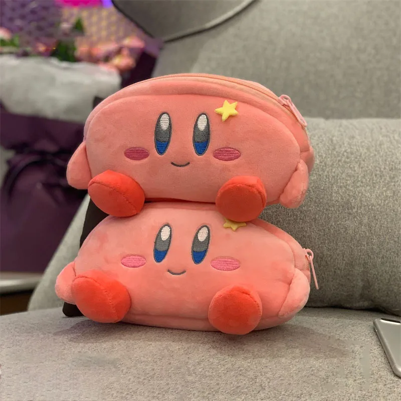 

New Kirby Figure Model Peripherals Toys Cute Kirby Anime Two-Dimensional Plush Pencil Case Girls Study Stationery Birthday Gifts