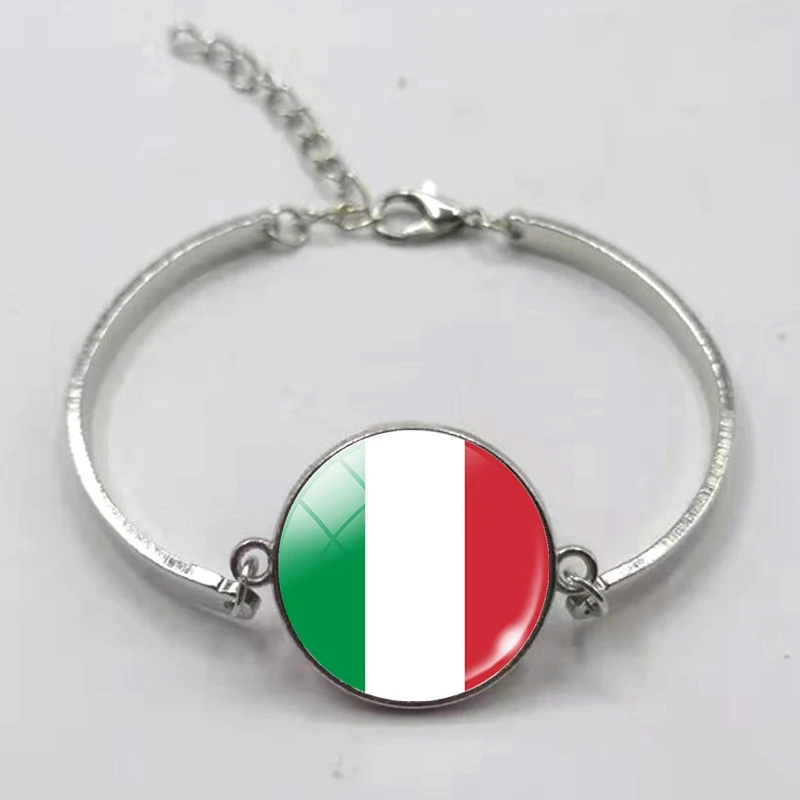 Стеклянный браслет с изображением флага Испания Италия Португалия Греция флаг