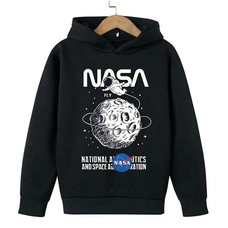 

Spaceship Children's Hoodie Astronaut Boys Space Cartoon Movie Casual Fashion Top Harajuku Fun Children's Wear 4T-14T