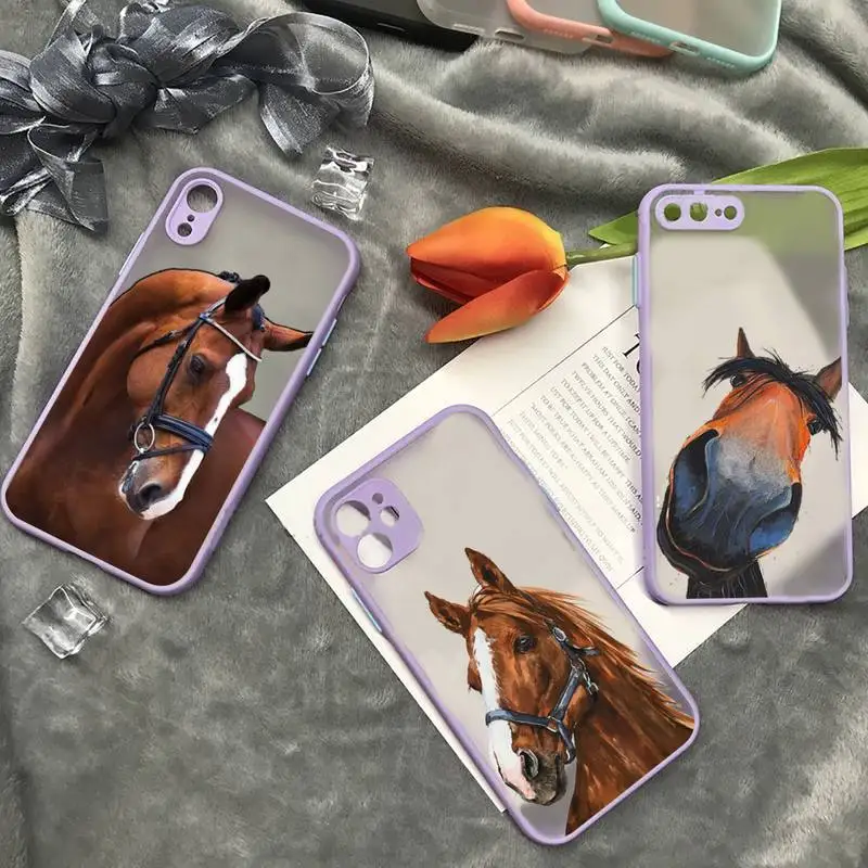 

The Great beauty horse Phone Case matte transparent For iphone 7 8 11 12 13 plus mini x xs xr pro max cover