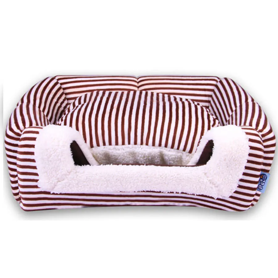 Собака дом складной Рисунок в полоску из хлопка с рисунком кота и собаки кровать