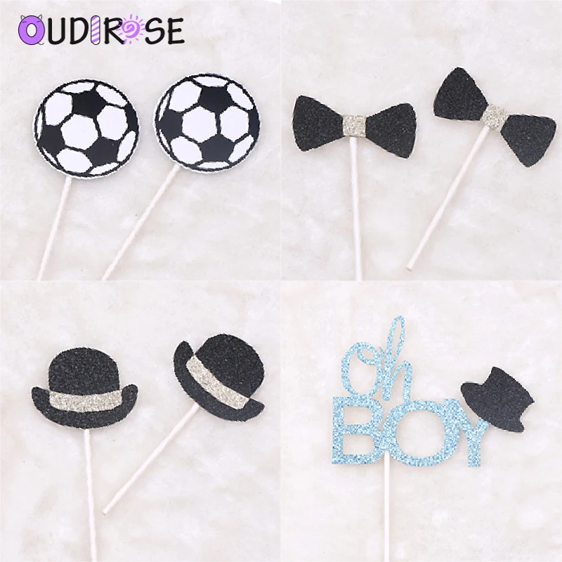 5 шт. Голубое украшение для именинного торта мальчиков шляпа следование кекс