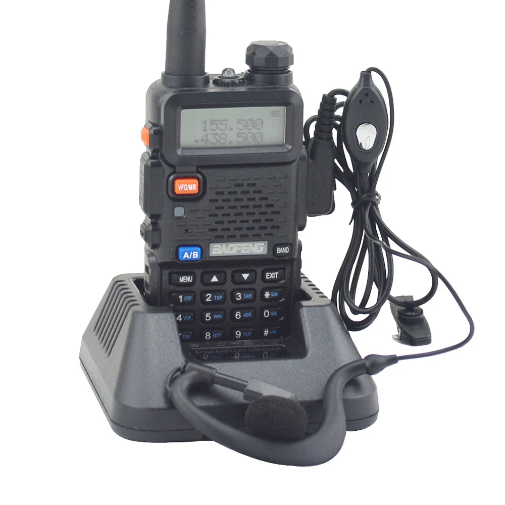 Baofeng Walkie Talkie UV-5R 8W VHF UHF Dual band FM Portable Two way radio 128CH with earpiece images - 6