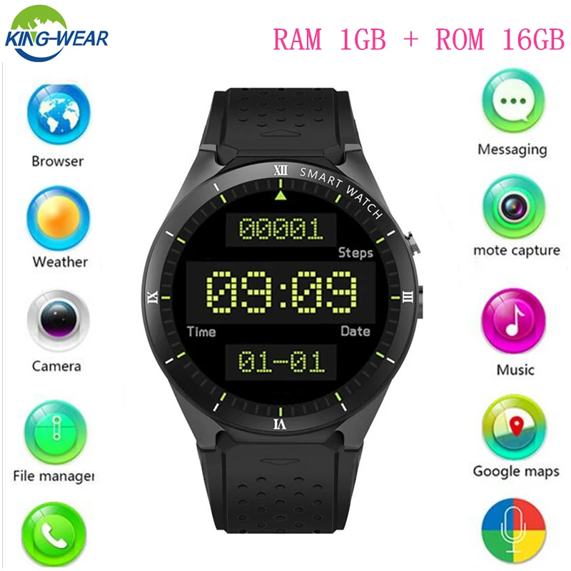 KW88 PRO Smart Watch 1,39 дюймов MTK6580 Android 7,0 gps+ WI-FI+ 1 Гб+ 16 Гб Смарт часы 460 мА/ч, 2,0 мега пикселей, отображающие сердцебиение