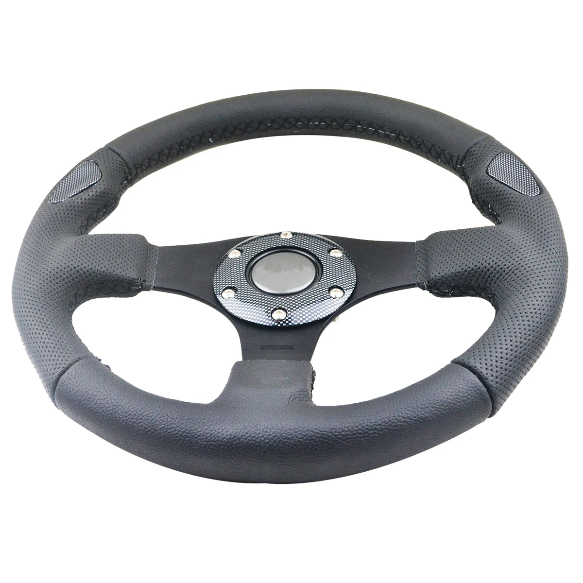 320 мм гоночное рулевое колесо кожаное иглое отверстие плоского типа для вождения