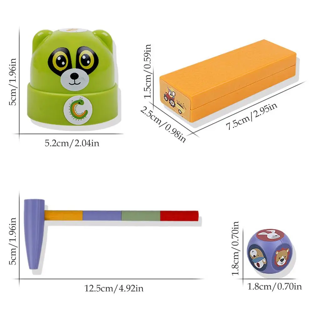 

Wooden Cartoon Building Block Brain Game Tumbler Tower Non-toxic DIY Stacking Game Interaction Educational Toy For Children