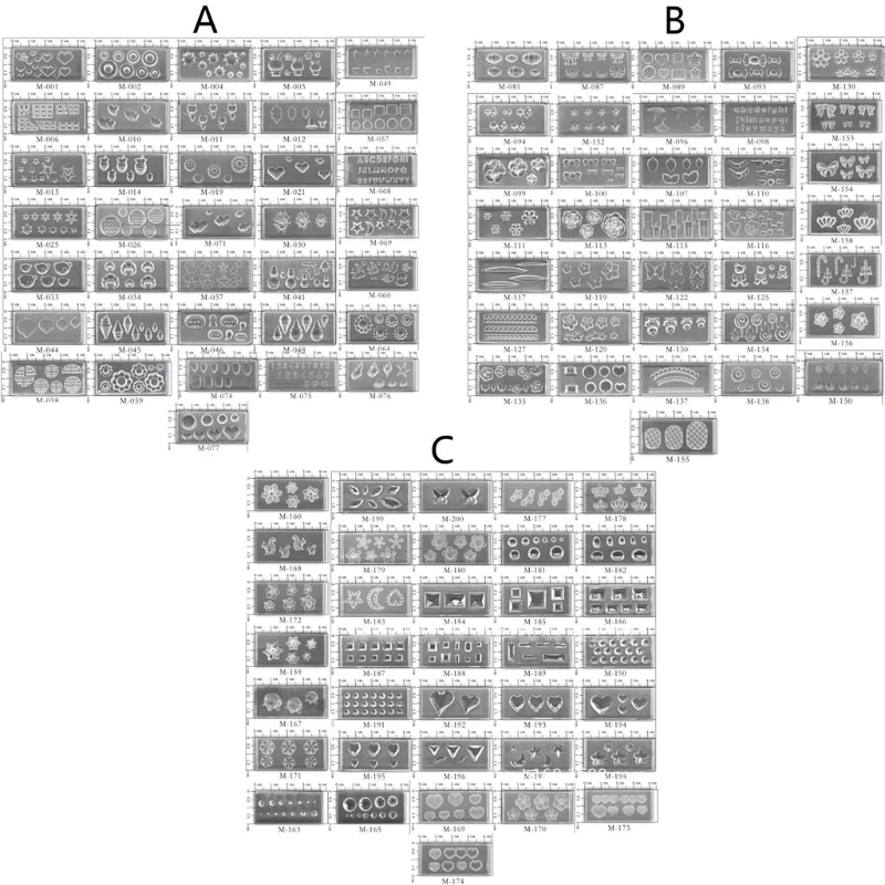 

R2LE 36Pcs Mini Nail Art Silicone Mold Leaves Flower Animals Template Resin Molds Kit