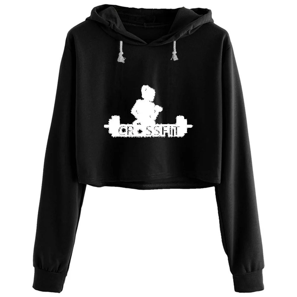 

Кроп-Толстовка Кросс-Фит, женский корейский пуловер Y2k Kawaii Goth для девочек