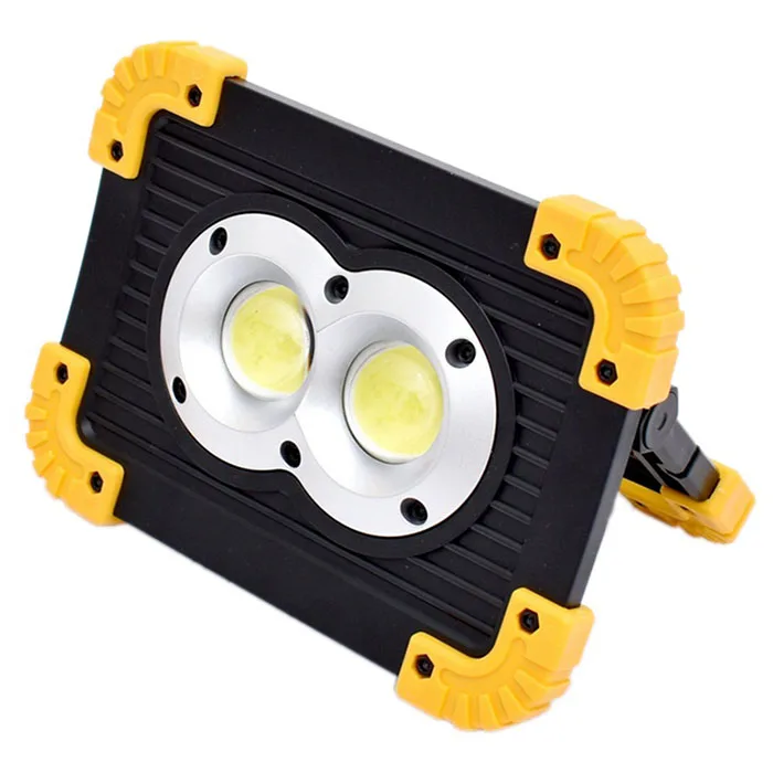 Перезаряжаемый прожектор 2 COB лампы бисер строительный участок рабочий