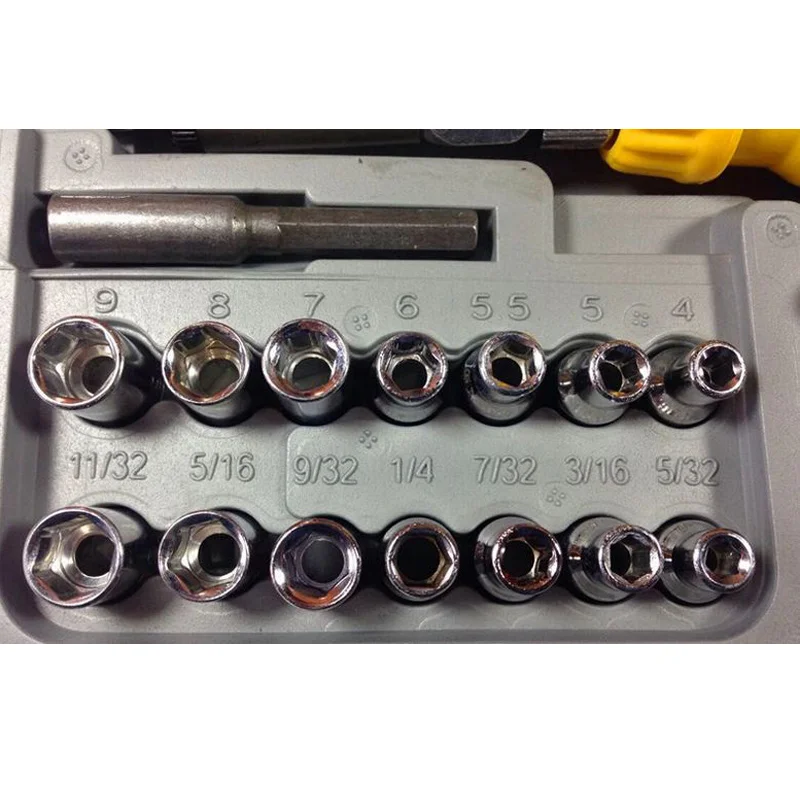 

Repair Tool Hand Tool Set Screwdriver Bit Set Socket Wrench Multifunction Plastic Toolbox Storage Case Torx Spanner 41 in 1