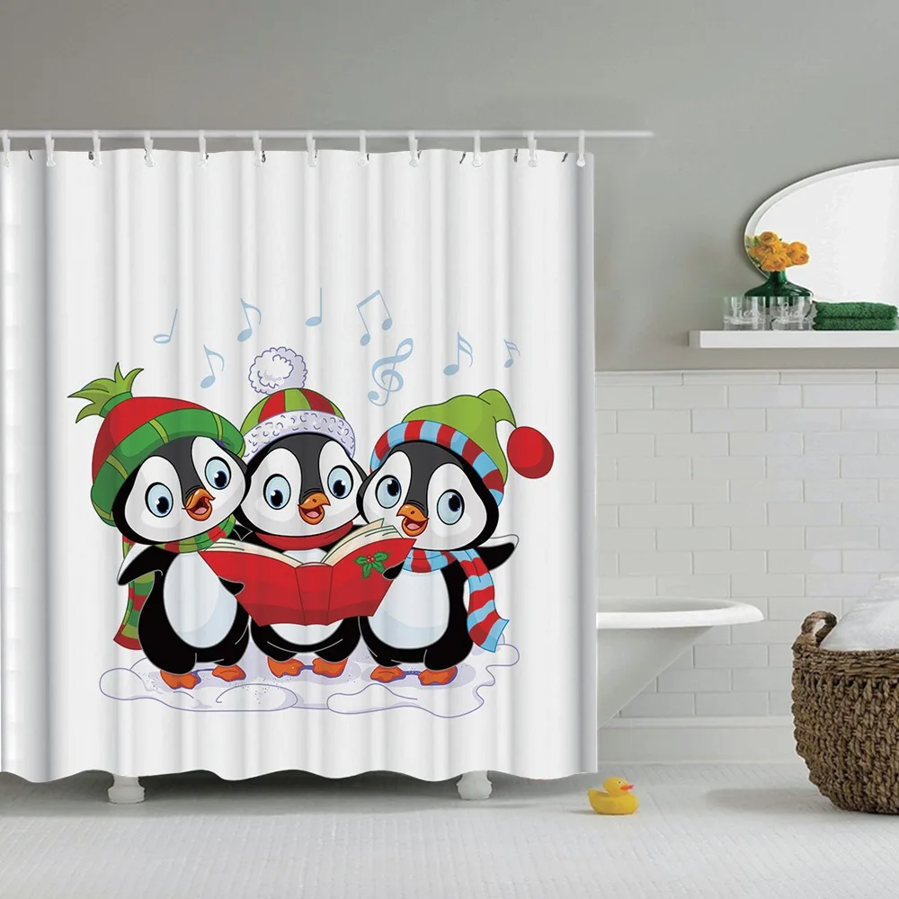 Занавеска для душа Dafield в виде пингвина занавеска с милыми морскими животными