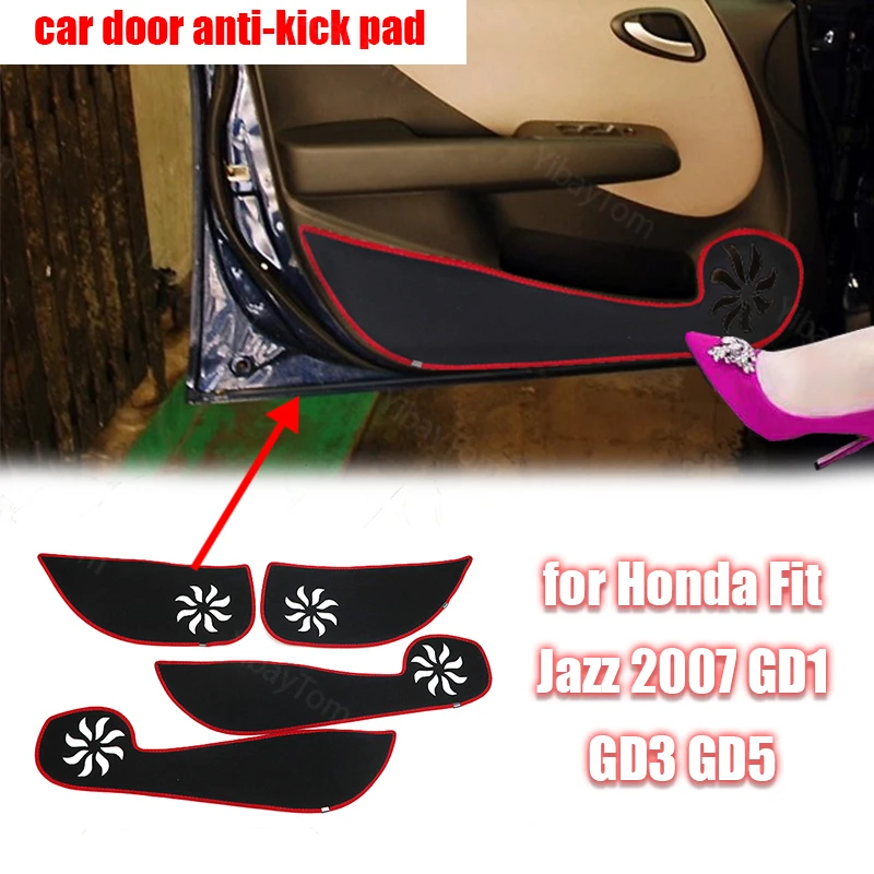 

Polyester Trim Decal Carpet for Honda Fit Jazz 2007 GD1 GD3 GD5 Car Door Anti Kick Pad Sticker Protective Mat Accessories