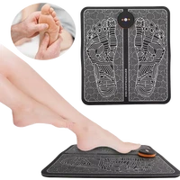 ems foot massager electric tens electrodes terapia masajeador pie mat circulation feet reflexology heal deep muscle relax salud
