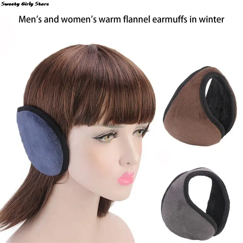 

Soft Earmuffs Women Men Ear Cover Protector Ear Mask Thicken Plush Winter Men's Warm Solid Earmuff Warmer Apparel Accessories