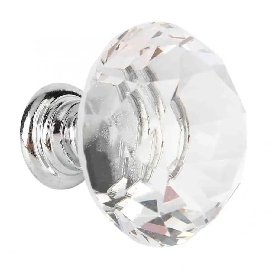 10 шт./компл. ручки для дверного шкафа круглые из хрустального стекла Ручки на
