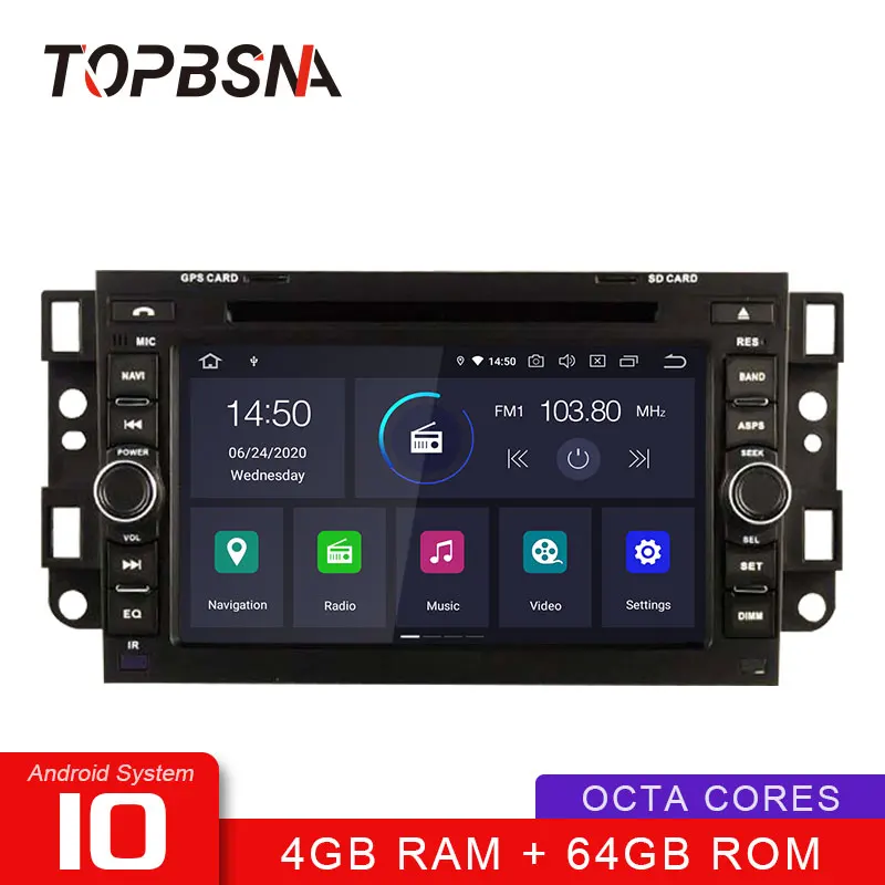 Автомобильный DVD плеер TOPBSNA Android 10 для Chevrolet Aveo Epica Captiva Spark Optra Tosca Kalos Matiz GPS стерео 2 Din