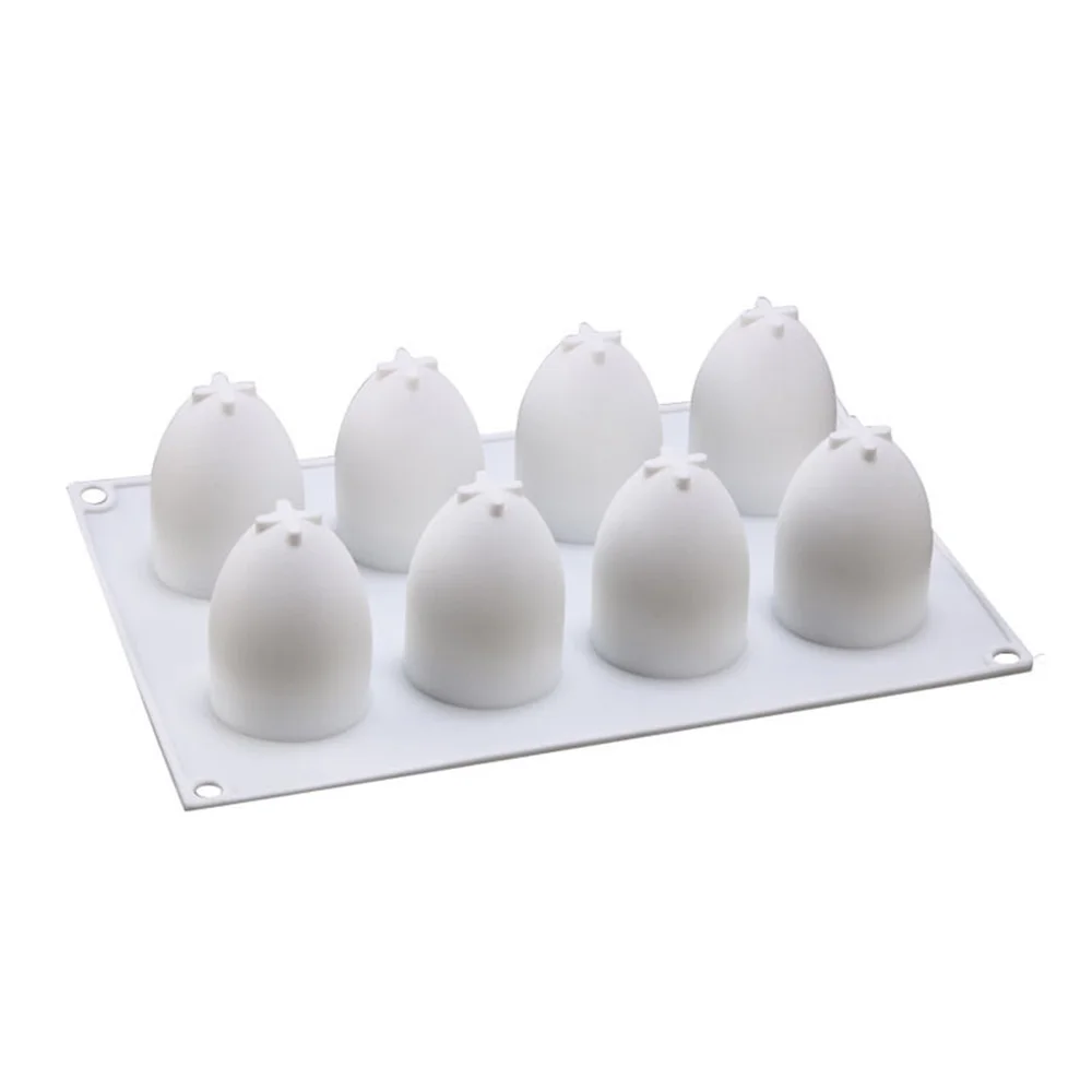 

8 Cavities Easter Egg Shape Cake Mold Mousse Fondant Chocolate Decorating Cake Jelly Silicone Molds Kitchen Baking Moulds