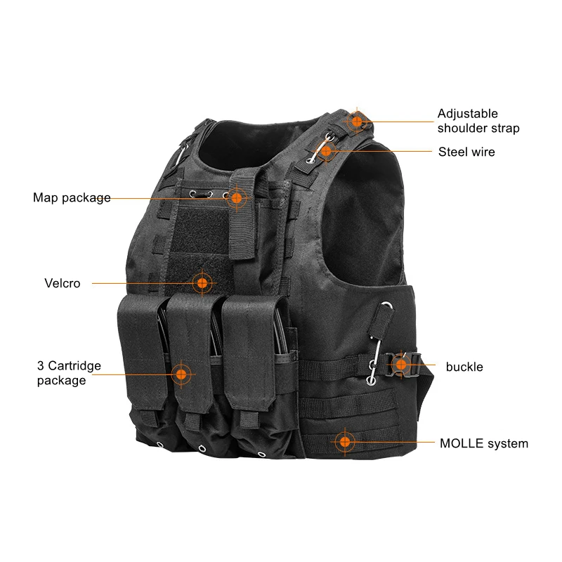 Тактический жилет CS PUBG игровой штурмовой Molle военный открытый