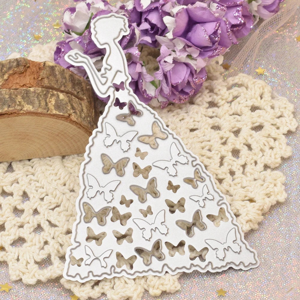 Милые девушки леди металлические Вырубные штампы для скрапбукинга свадебные