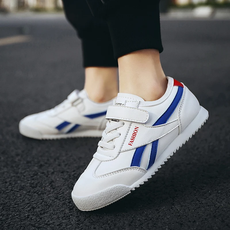 

Spring Teenager Shoe for Boy Hook & Loop Leather Shoes Kids Anti-Slip Children Casual Shoes Fashion Casual Sneakers For Boys