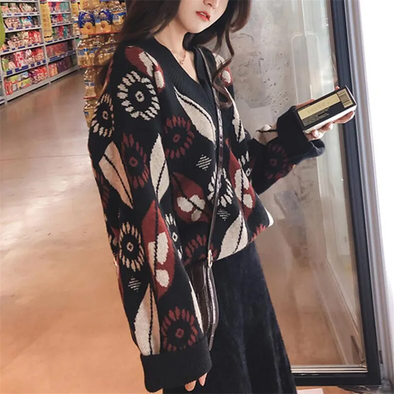 2021 осенний женский свитер с высоким воротом повседневный Свободный вязаный