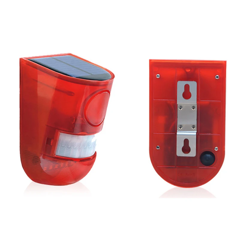 Solar Alarm Light Wireless IP65 Waterproof Motion Sensor Outdoor Security System 110 Decibels for Farm WHShopping | Спорт и