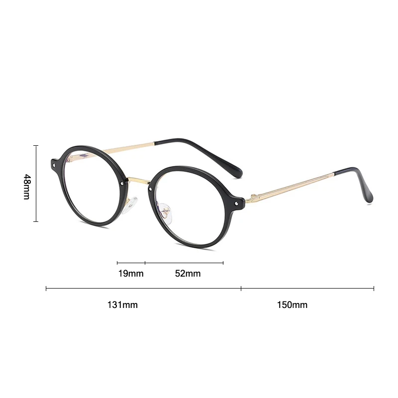 

Elbru Alloy Optical Glasses Frame Men Ultralight Myopia Prescription Eyeglasses women Retro Computer Eyewear Transparent